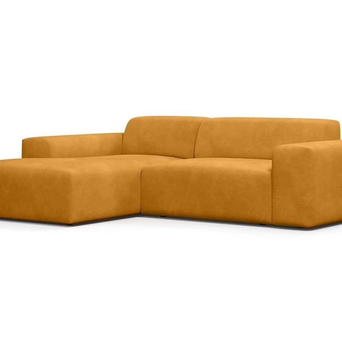 NADUVI Collection Nina Hoekbank Links - Velvet - Mosterdgeel