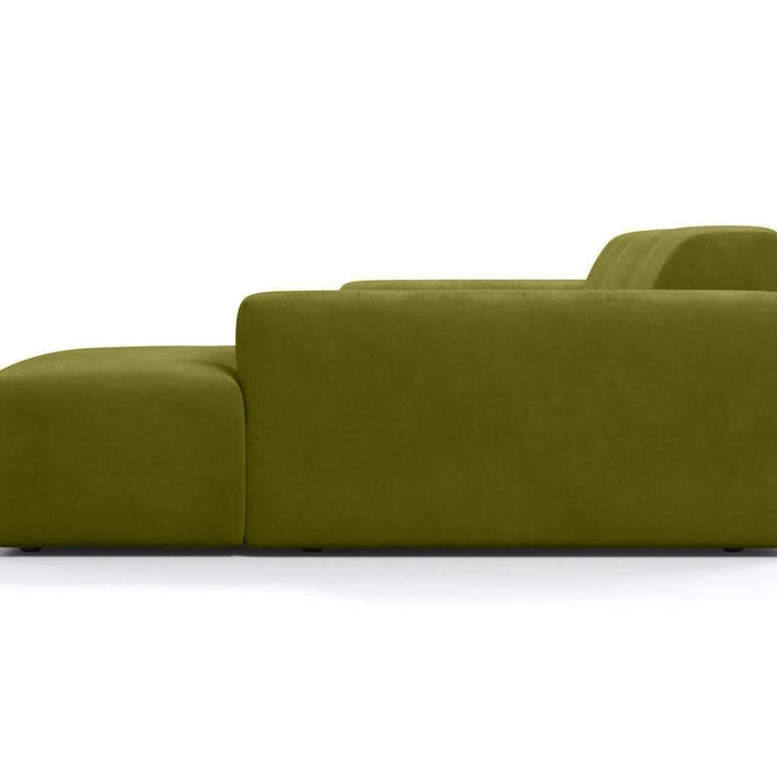 NADUVI Collection Nina Hoekbank Rechts - Velvet - Olijfgroen