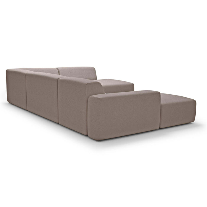 NADUVI Collection Nina U-bank Rechts - Linnen - Beige