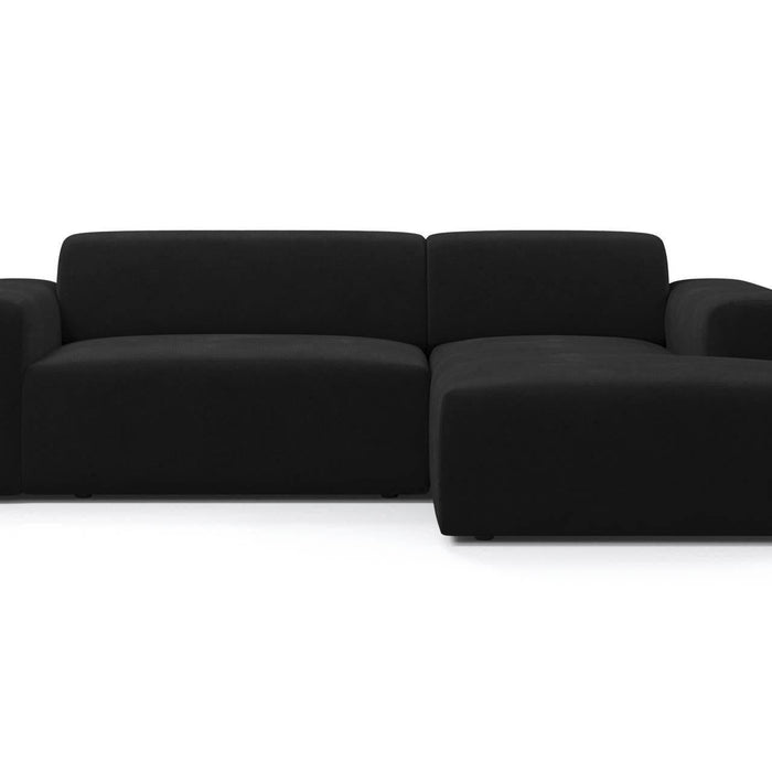 NADUVI Collection Nina Hoekbank Rechts - Velvet - Zwart