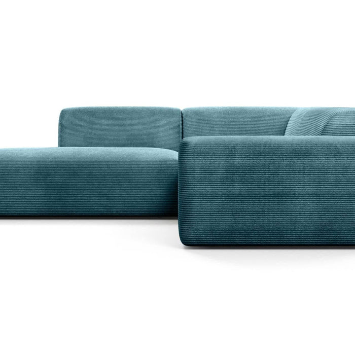 NADUVI Collection Nina Big Hoekbank Links - Ribstof - Turquoise