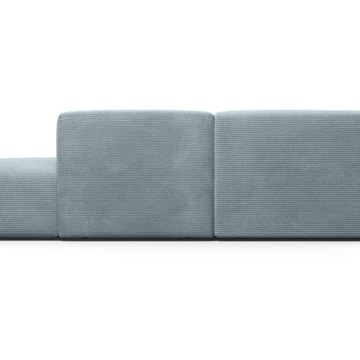 NADUVI Collection Nina Big Hoekbank Rechts - Ribstof - Grijsblauw