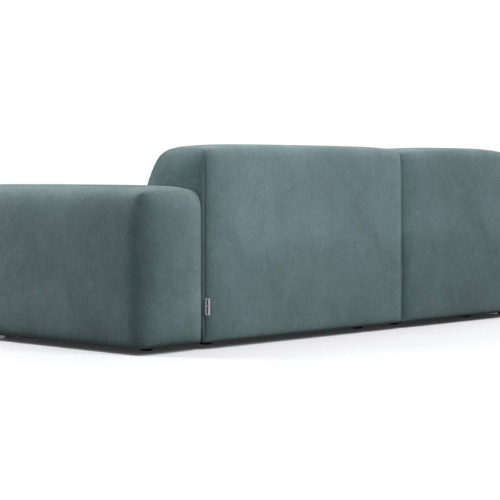 NADUVI Collection Nina Hoekbank Links - Velvet - Petrolblauw