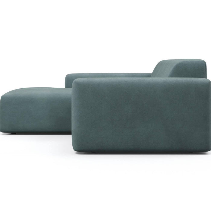 NADUVI Collection Nina Hoekbank Links - Velvet - Petrolblauw