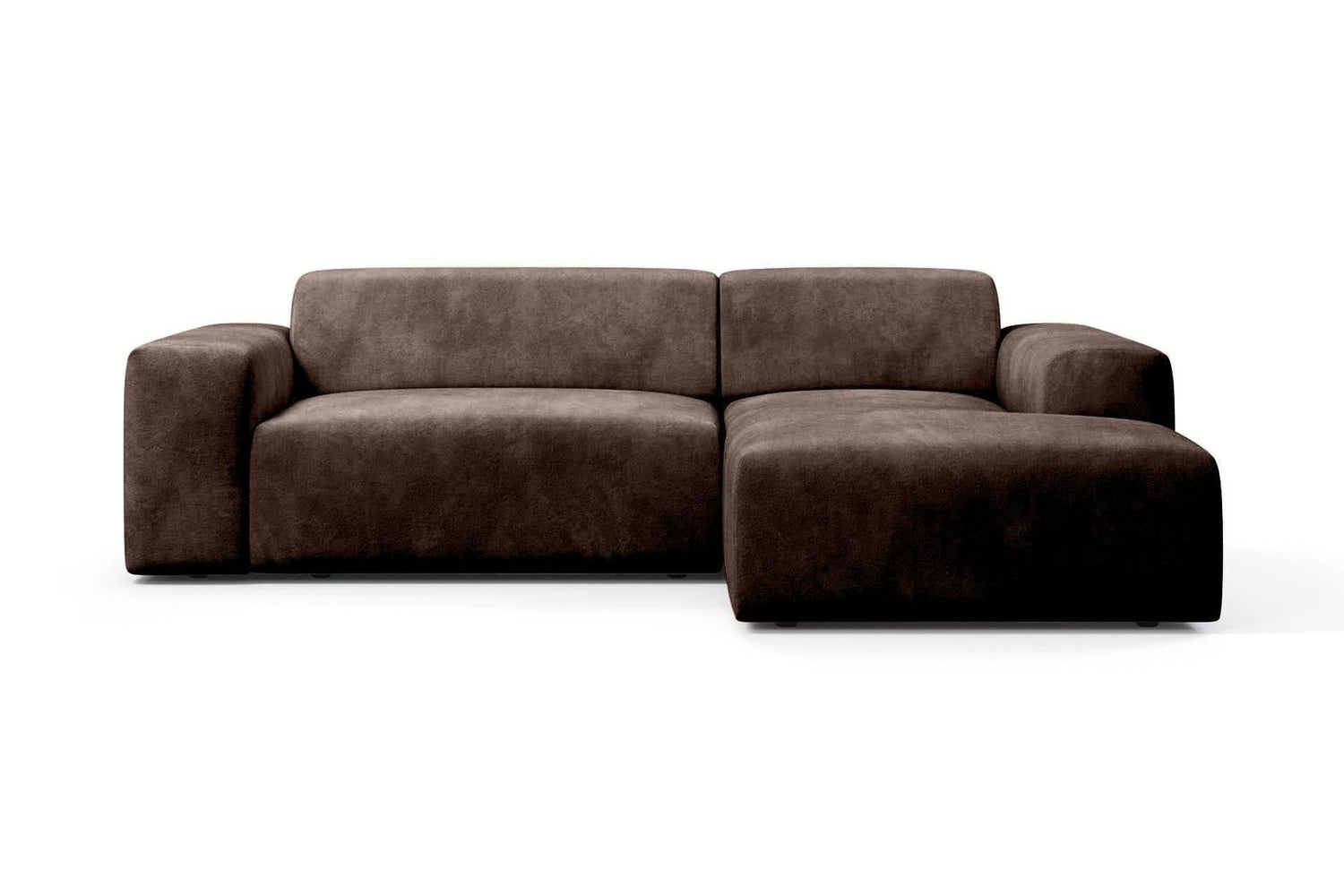 NADUVI Collection Nina Hoekbank Rechts - Velvet - Donkerbruin