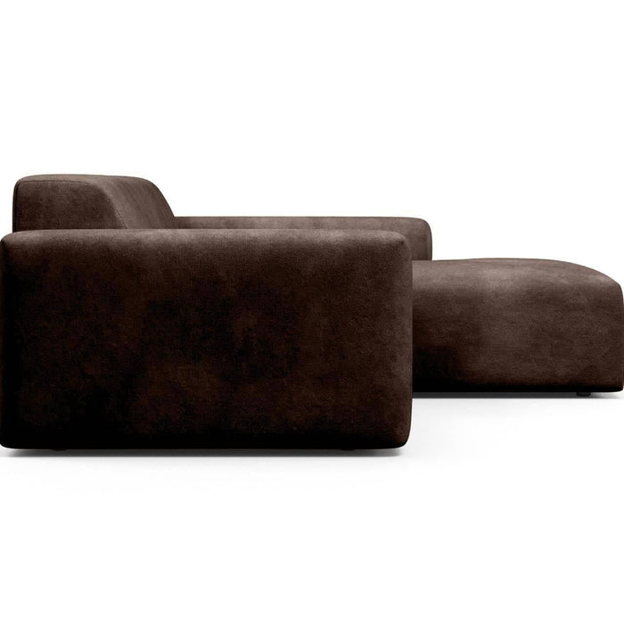 NADUVI Collection Nina Hoekbank Rechts - Velvet - Donkerbruin