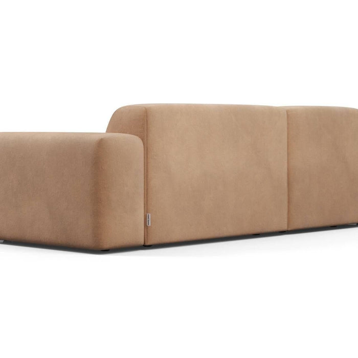 NADUVI Collection Nina Hoekbank Links - Velvet - Camel bruin