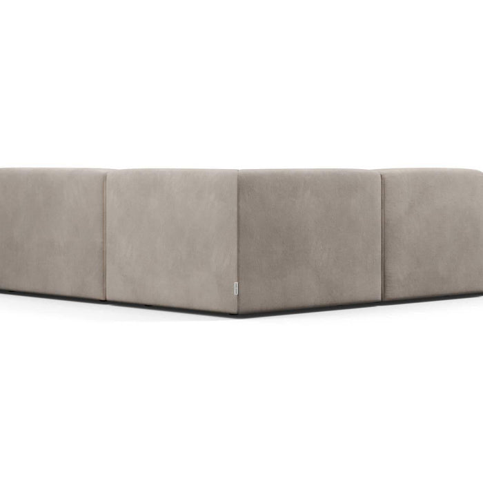 NADUVI Collection Nina Big Hoekbank Links - Velvet - Taupe