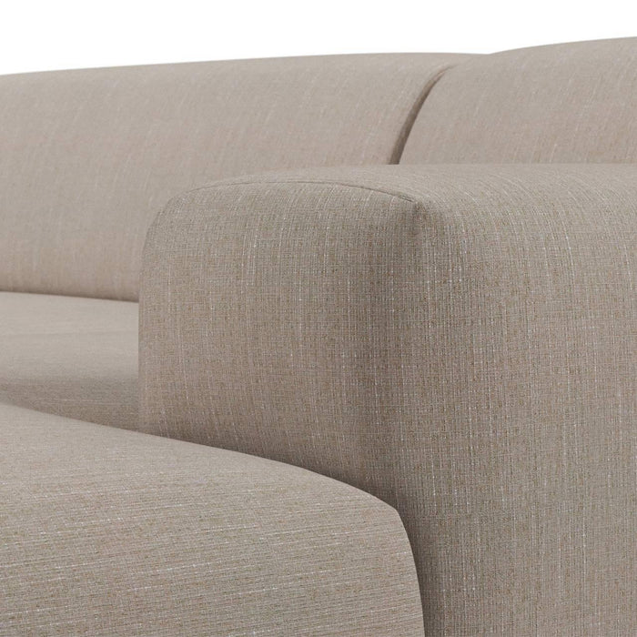 NADUVI Collection Nina Hoekbank Rechts - Linnen - Beige