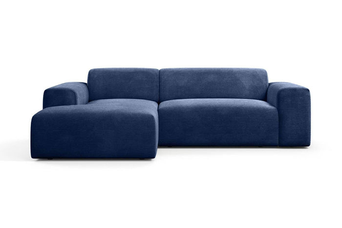 NADUVI Collection Nina Hoekbank Links - Ribstof - Donkerblauw