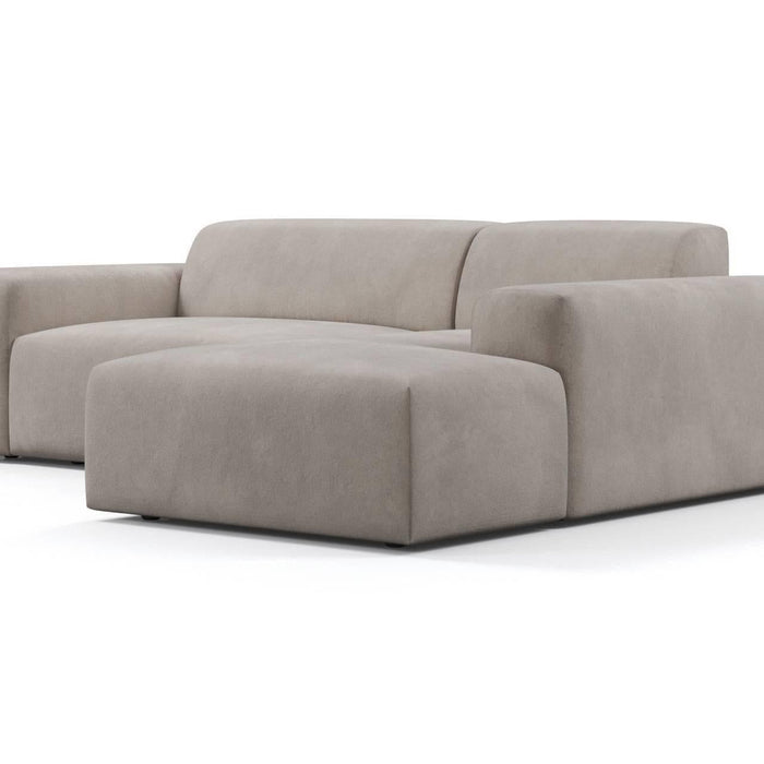 NADUVI Collection Nina Hoekbank Rechts - Velvet - Taupe