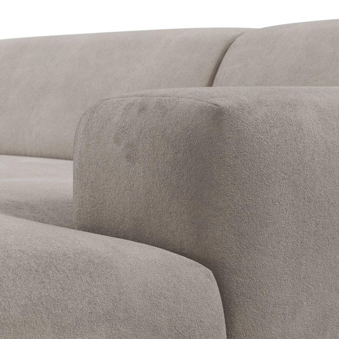 NADUVI Collection Nina Hoekbank Rechts - Velvet - Taupe