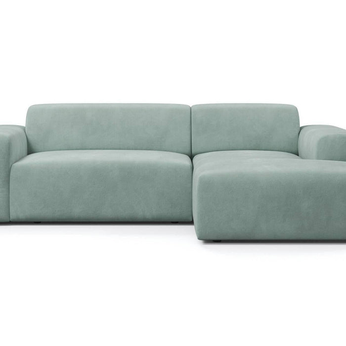 NADUVI Collection Nina Hoekbank Rechts - Velvet - Mintgroen