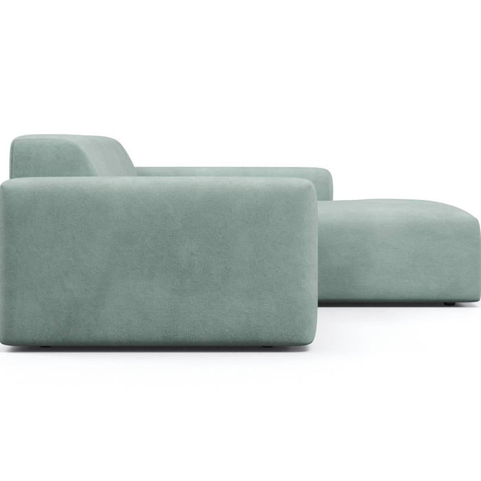 NADUVI Collection Nina Hoekbank Rechts - Velvet - Mintgroen