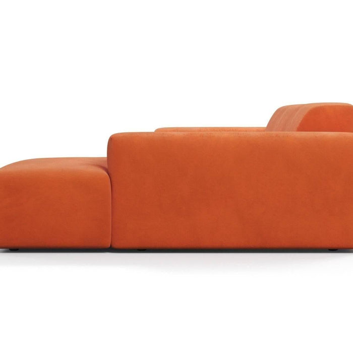 NADUVI Collection Nina Hoekbank Rechts - Velvet - Oranje