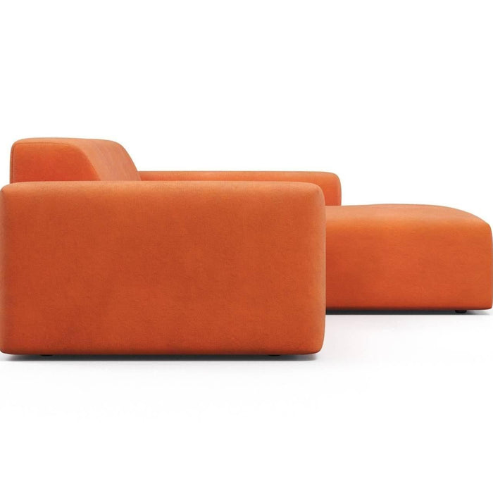 NADUVI Collection Nina Hoekbank Rechts - Velvet - Oranje
