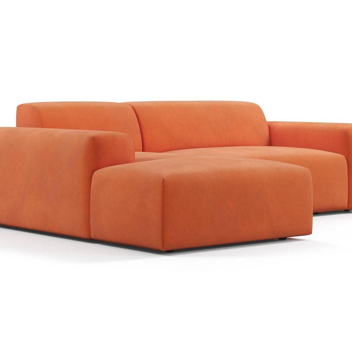 NADUVI Collection Nina Hoekbank Links - Velvet - Oranje