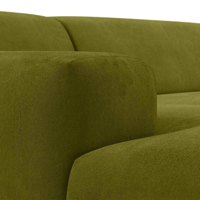 NADUVI Collection Nina Hoekbank Links - Velvet - Olijfgroen
