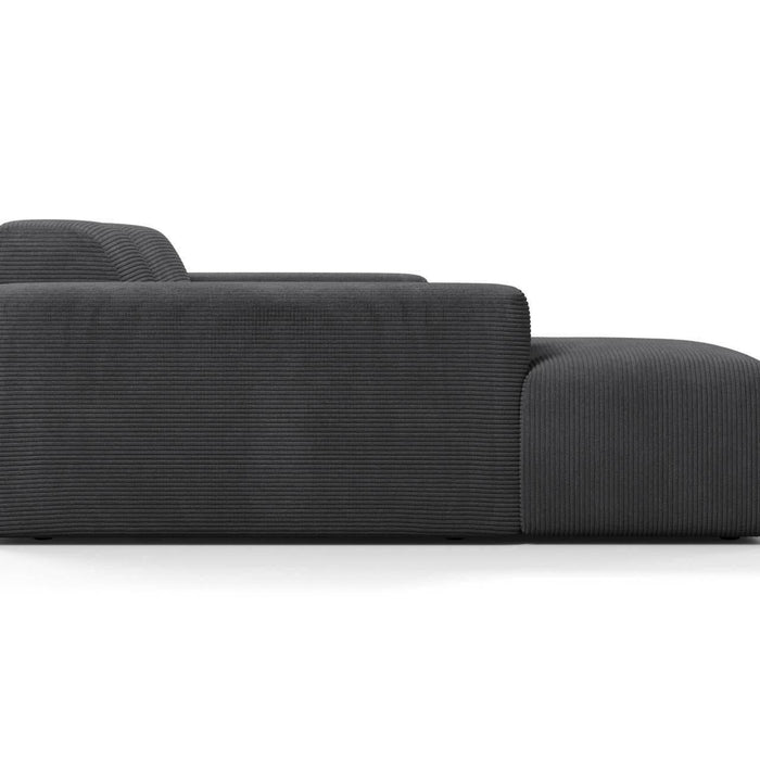 NADUVI Collection Nina Hoekbank Links - Ribstof - Antraciet