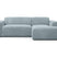 NADUVI Collection Nina Hoekbank Rechts - Ribstof - Grijsblauw