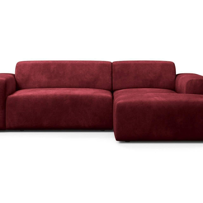 NADUVI Collection Nina Hoekbank Rechts - Velvet - Bordeauxrood