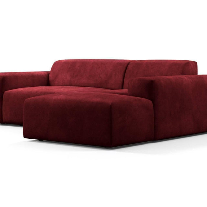 NADUVI Collection Nina Hoekbank Rechts - Velvet - Bordeauxrood