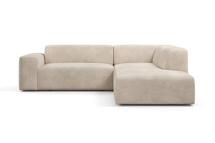 NADUVI Collection Nina Big Hoekbank Rechts - Velvet - Beige