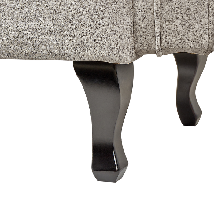 Beliani - LATTES II - Chaise longue - Taupe - Linkerzijde - Fluweel