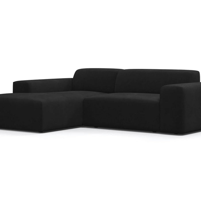 NADUVI Collection Nina Hoekbank Links - Velvet - Zwart