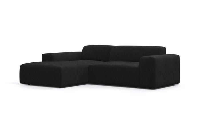 NADUVI Collection Nina Hoekbank Links - Velvet - Zwart