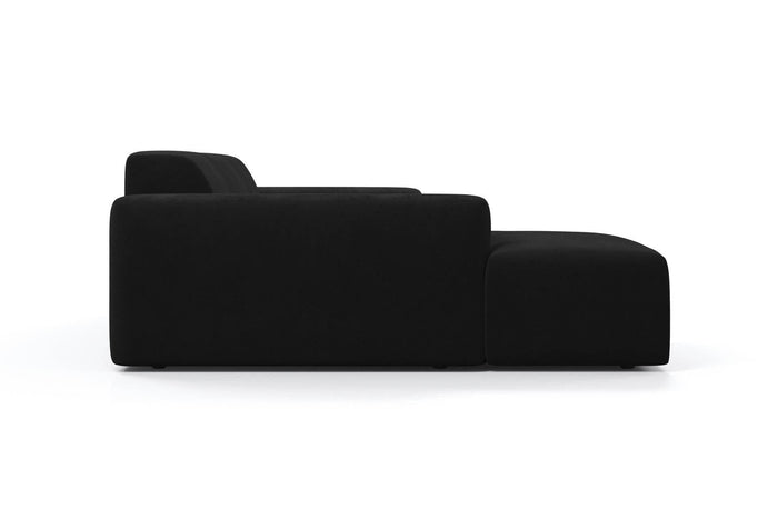 NADUVI Collection Nina Hoekbank Links - Velvet - Zwart