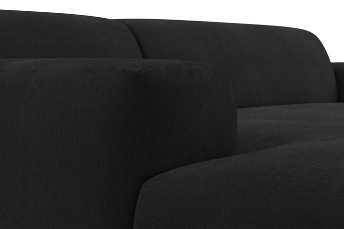 NADUVI Collection Nina Hoekbank Links - Velvet - Zwart