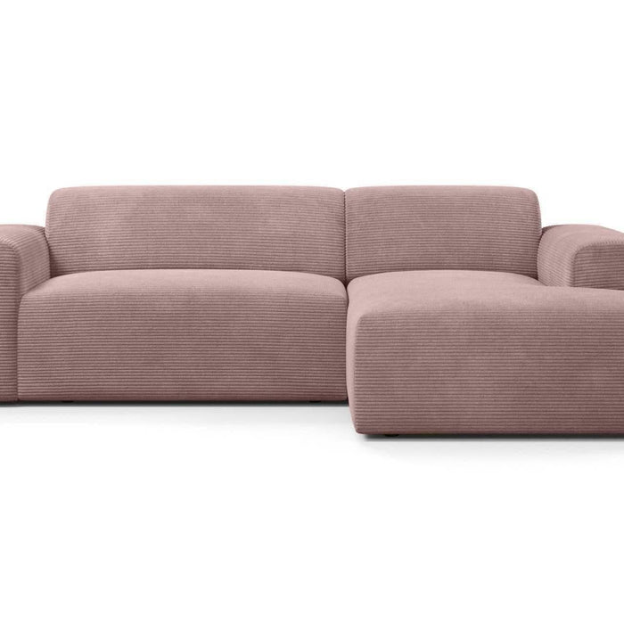 NADUVI Collection Nina Hoekbank Rechts - Ribstof - Lila