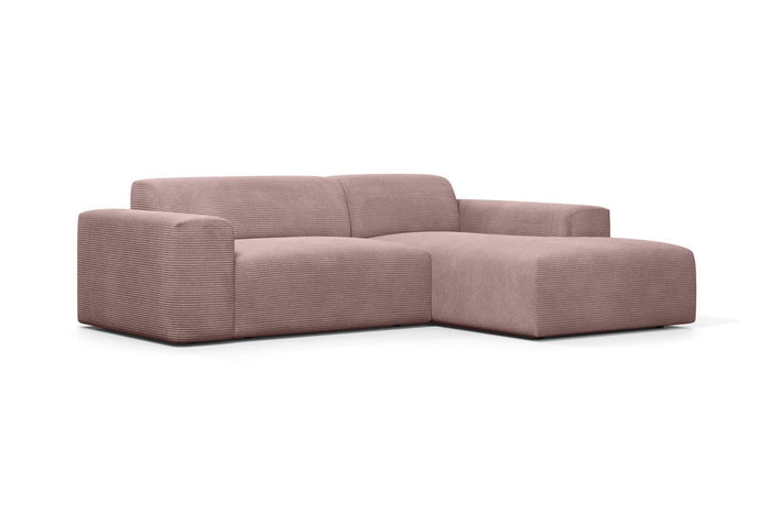 NADUVI Collection Nina Hoekbank Rechts - Ribstof - Lila