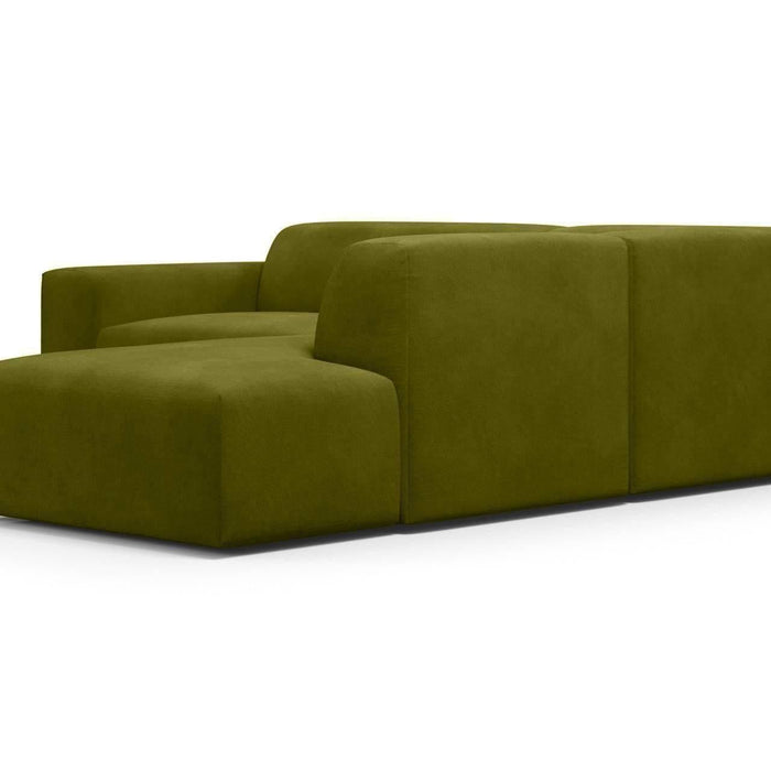 NADUVI Collection Nina Big Hoekbank Rechts - Velvet - Olijfgroen