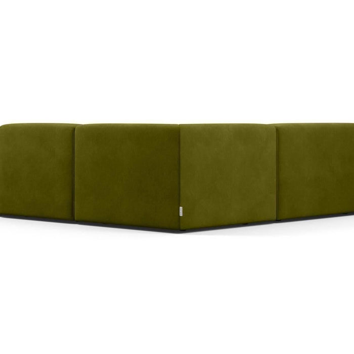 NADUVI Collection Nina Big Hoekbank Rechts - Velvet - Olijfgroen