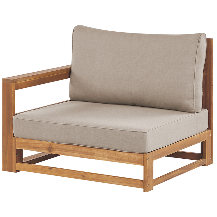 Beliani-TIMOR II-Loungeset 5-zits-Lichthout-Gecertificeerd Acaciahout