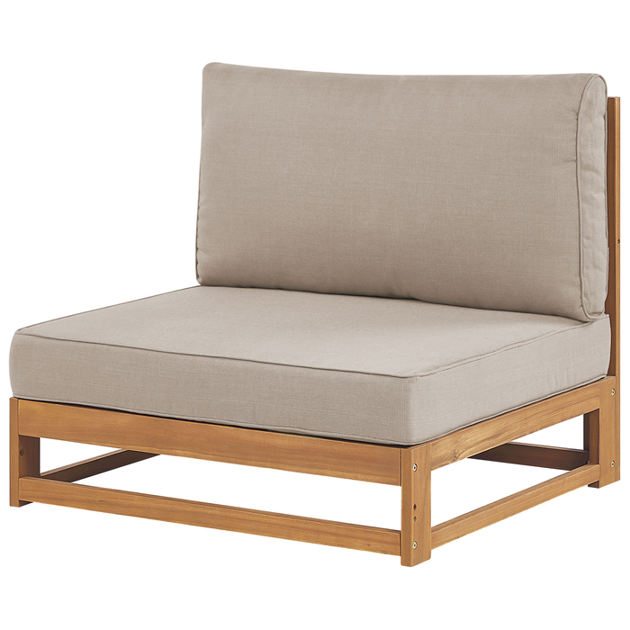 Beliani-TIMOR II-Loungeset 5-zits-Lichthout-Gecertificeerd Acaciahout