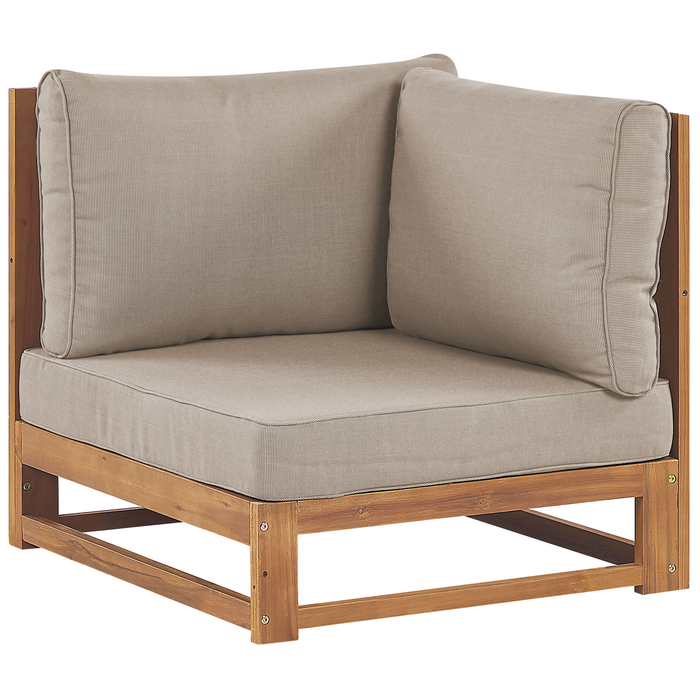 Beliani-TIMOR II-Loungeset 5-zits-Lichthout-Gecertificeerd Acaciahout