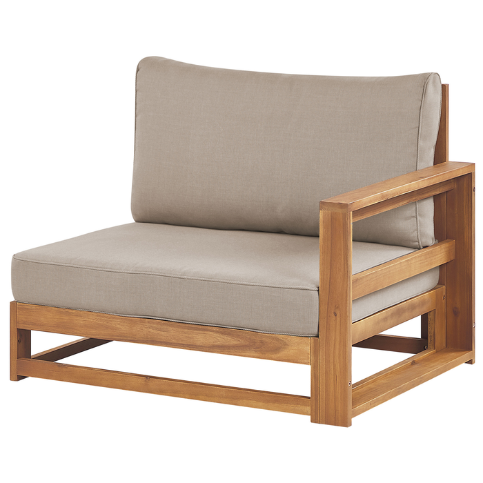 Beliani-TIMOR II-Loungeset 5-zits-Lichthout-Gecertificeerd Acaciahout
