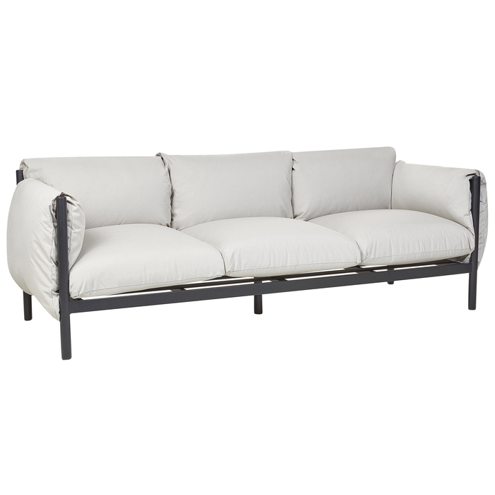 Beliani - ESPERIA - Loungeset 5-zits - Lichtgrijs - Aluminium