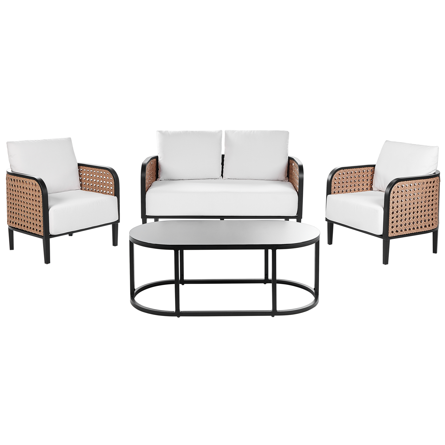 Beliani - MONTEFALCO - Loungeset 4-zits - Wit - Aluminium