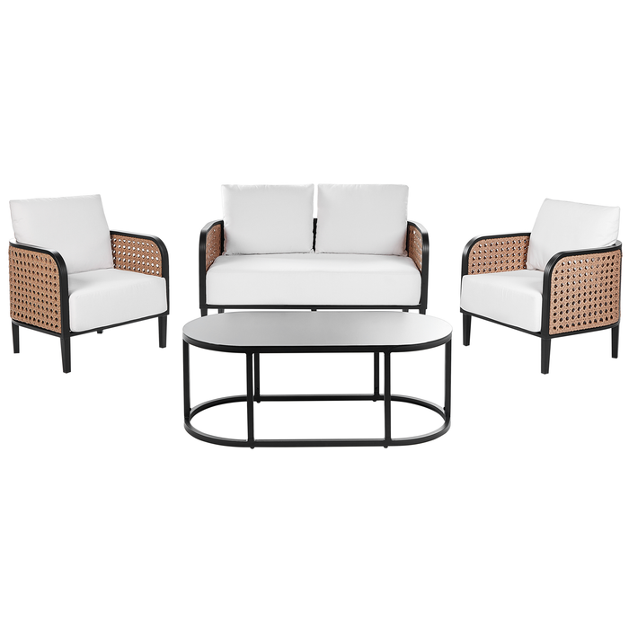 Beliani - MONTEFALCO - Loungeset 4-zits - Wit - Aluminium