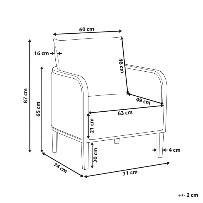 Beliani - MONTEFALCO - Tuinstoel - Wit - Aluminium
