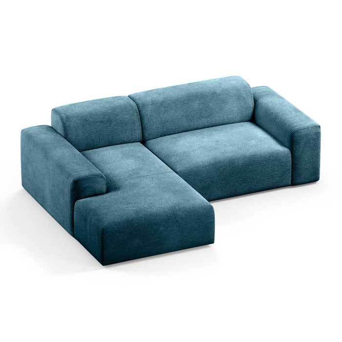 NADUVI Collection Nina Hoekbank Links - Ribstof - Turquoise