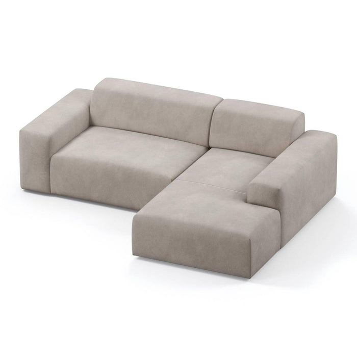 NADUVI Collection Nina Hoekbank Rechts - Velvet - Taupe