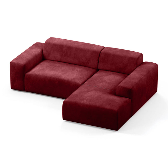NADUVI Collection Nina Hoekbank Rechts - Velvet - Bordeauxrood