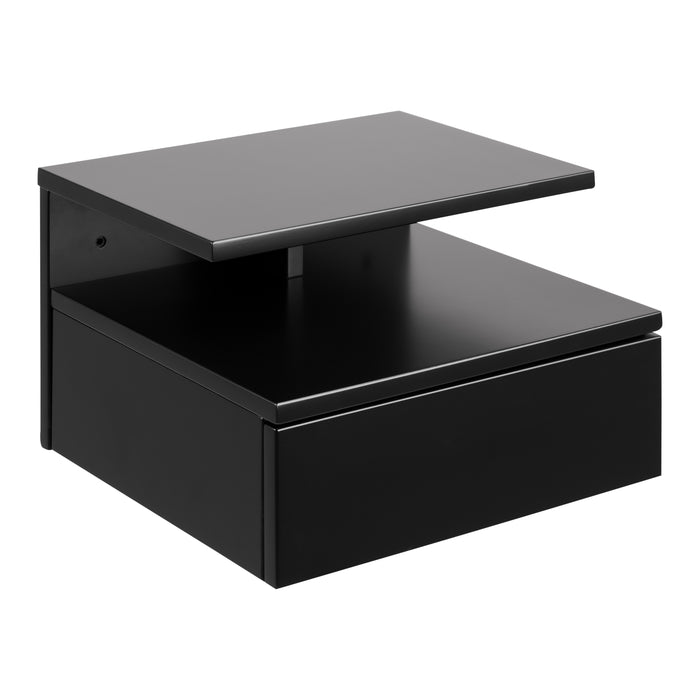 by fonQ basic Zoey Nachtkastje met bovenplank - Zwart