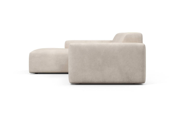 NADUVI Collection Nina Hoekbank Links - Velvet - Beige