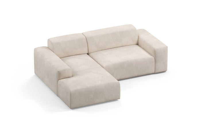 NADUVI Collection Nina Hoekbank Links - Velvet - Beige